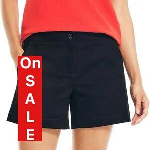 Nautica Women’s Mid-Rise Twill Short, Black:4, 8,12 New with Tags